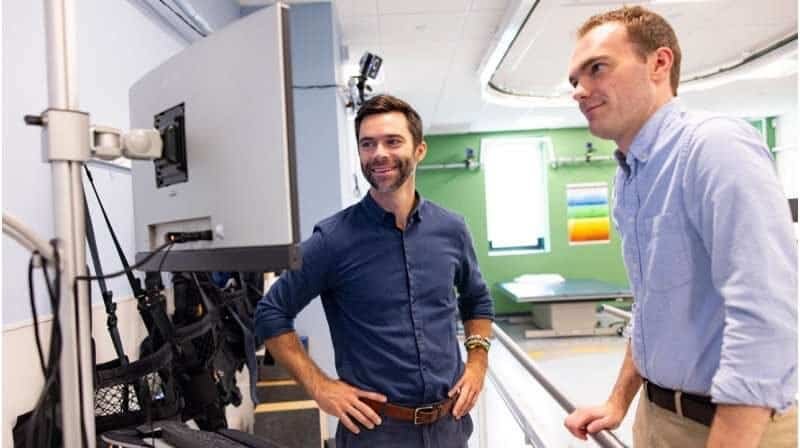 Researchers working on spinal cord injury recovery technology.