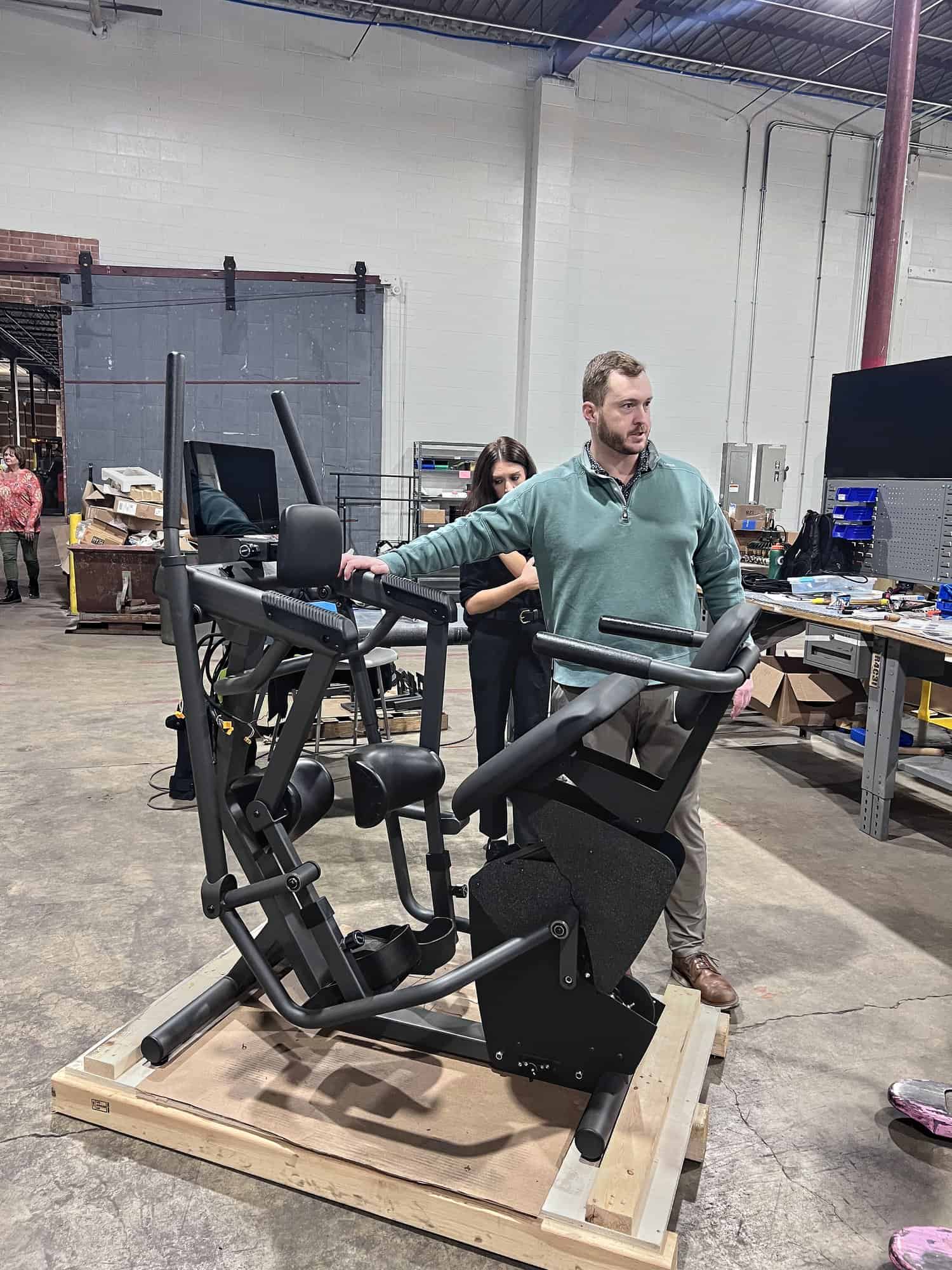 A first production WalkPort unit shown to guests at the ribbon cutting