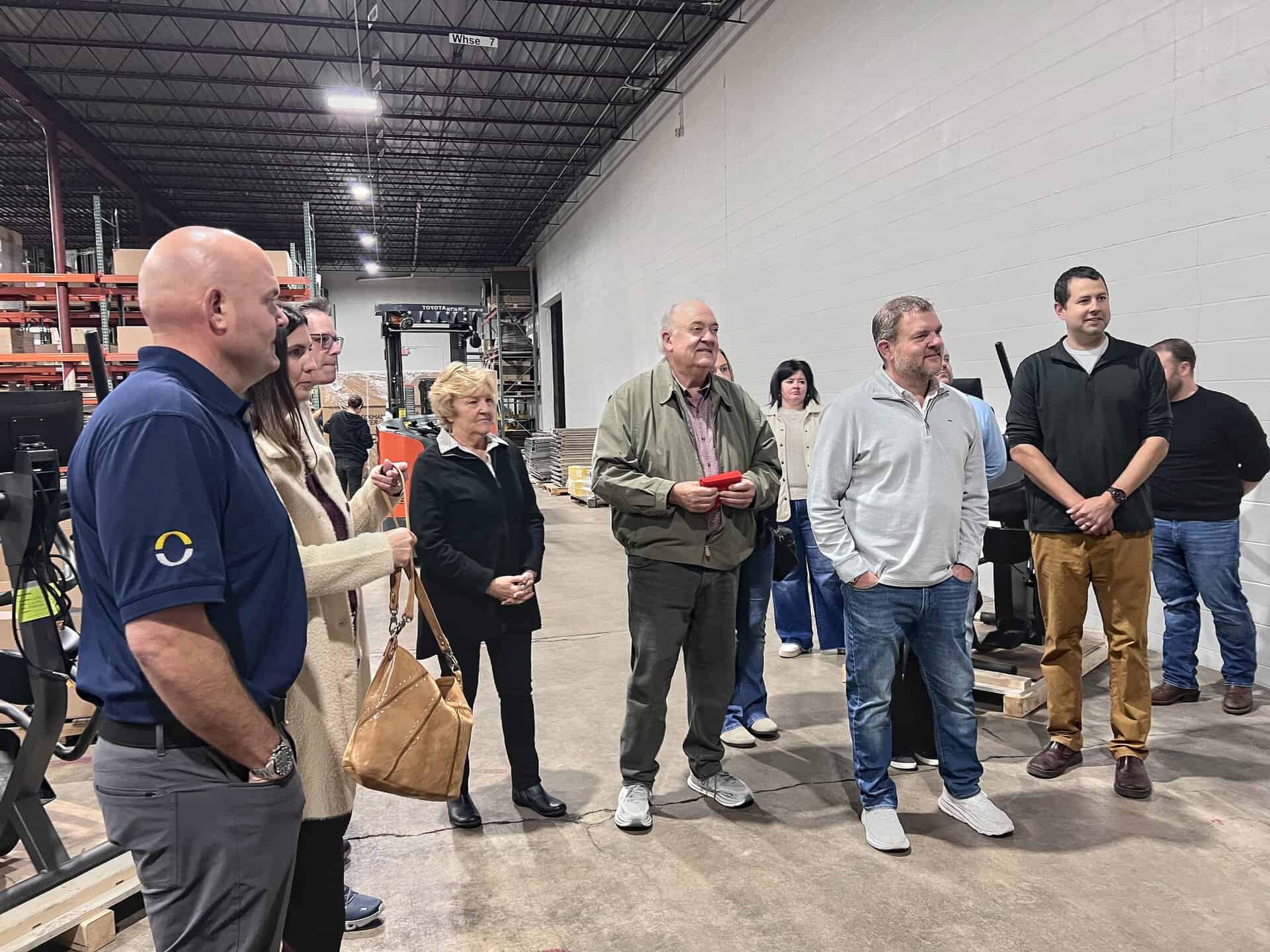 Guests gathered at the WalkPort ribbon cutting ceremony