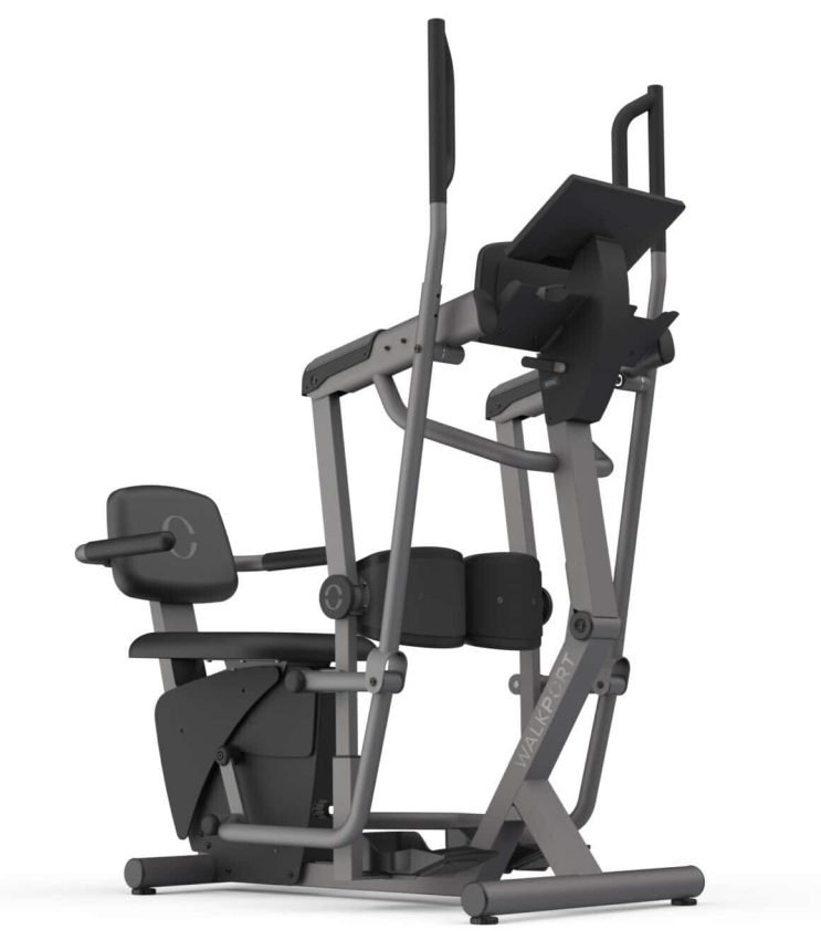 Supported walk station gym equipment for walking and fitness training.